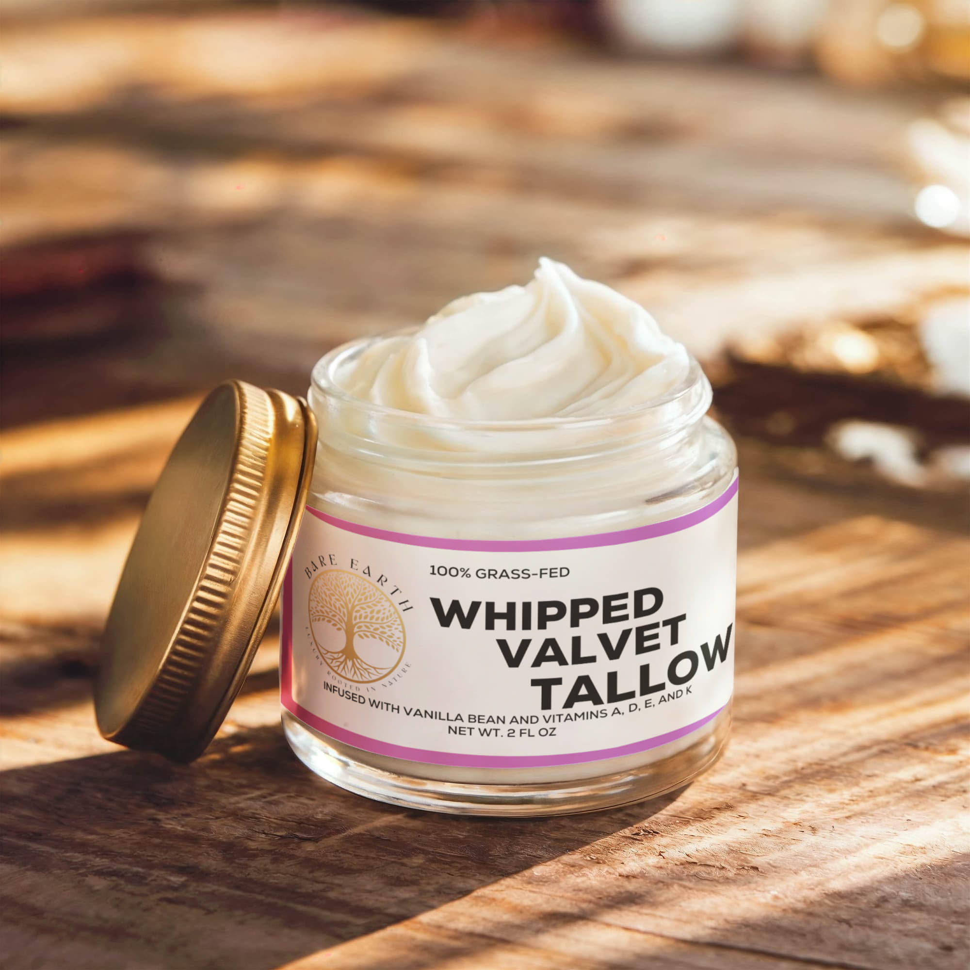 Whipped Grass-Fed Tallow Balm with Vanilla Bean