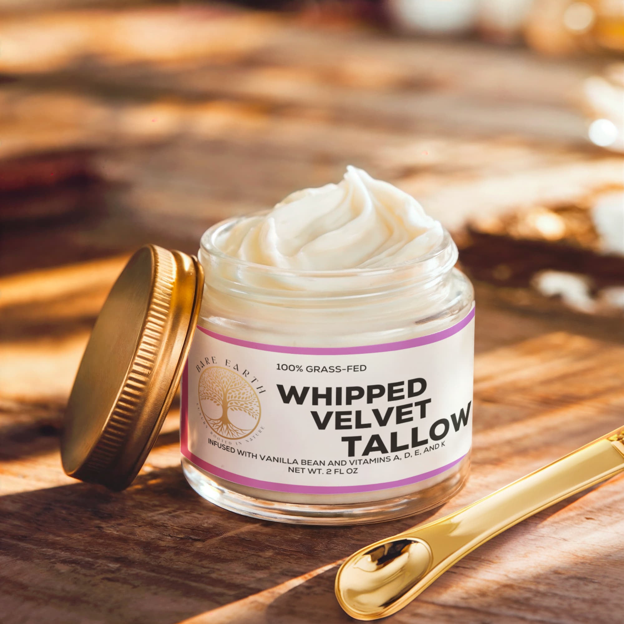 Whipped Grass-Fed Tallow Balm with Vanilla Bean