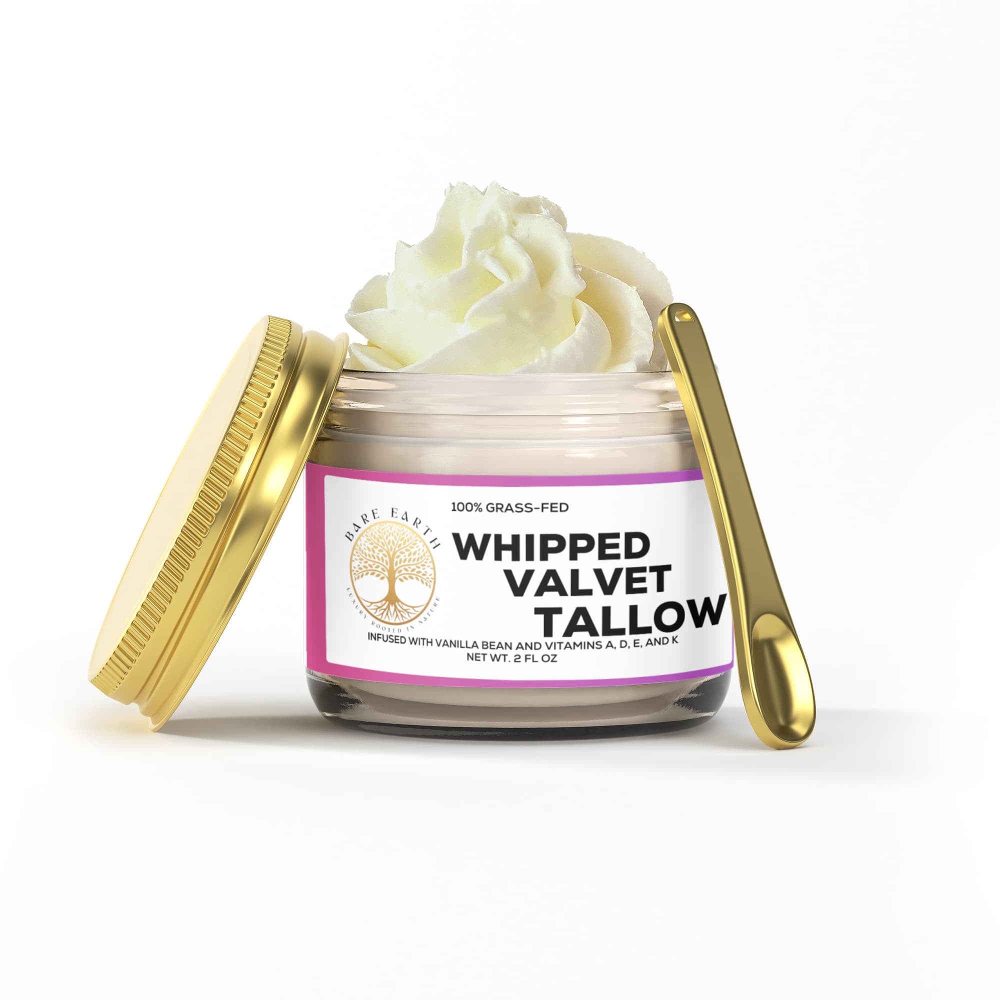 Whipped Grass-Fed Tallow Balm with Vanilla Bean